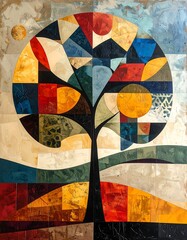 Colorful abstract tree