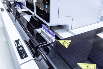 Computer, with Medical Equipment, Analyzing Blood and Genetic Material Samples with Special...