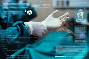 Coronavirus medical staff banner template mockup