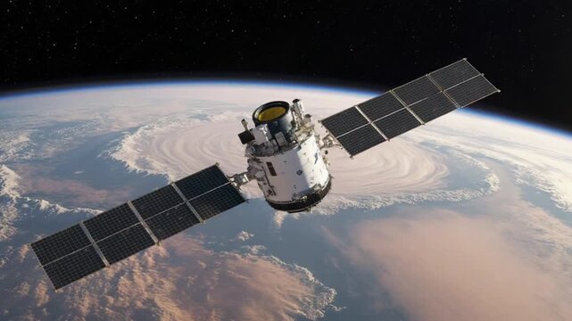 Satellite in Space Symbolizing Exploration and Modern Science