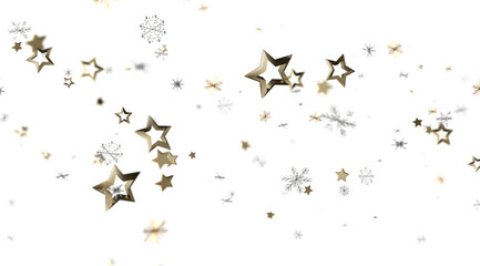 Beautiful winter background with gold stars and snowflakes. Perfect for Christmas, New Year, and winter holidays.