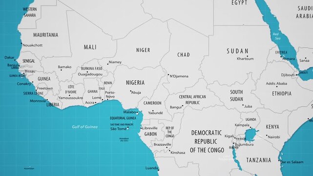 Cameroon on the World Map with Animated National Flag