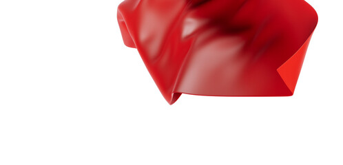 Vibrant red fabric waves and bends. Perfect for modern graphic design, backgrounds, and abstract concepts.