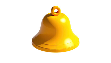 3D rendered, golden bell with a small loop on top, isolated on black