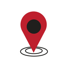 Pin map icon design template isolated