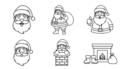 Christmas santa claus wiht gift vector illustration