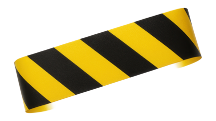 Yellow caution tape with black diagonal stripes.