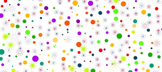 colorful confetti on a white background