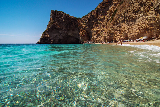 Chomi beach known as Paradise beach near Palaiokastritsa village on Corfu Island, Greece