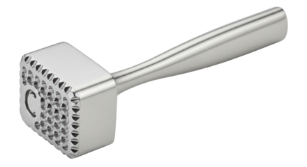 Isolated metal meat tenderizer, cooking utensil for kitchen, preparing meat and food