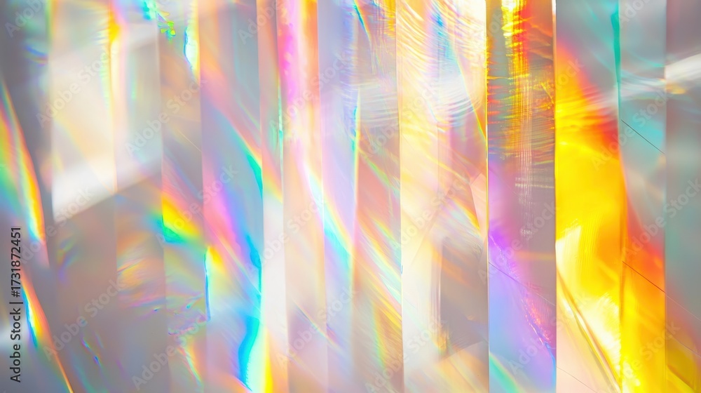 Wall mural laser interference patterns diffraction wave phenomena creating vibrant rainbow spectrum holographic