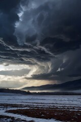 storm clouds over the sea
