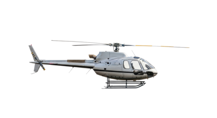 Isolated helicopter, aerial transport used for medical transport and law enforcement operations