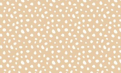 Abstract Hand Drawn Spotted Seamless Pattern, Fawn Deer Animal Print and Terrazzo Texture