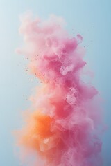 orange and pink smoke