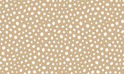 Abstract Hand Drawn Spotted Seamless Pattern, Fawn Deer Animal Print and Terrazzo Texture