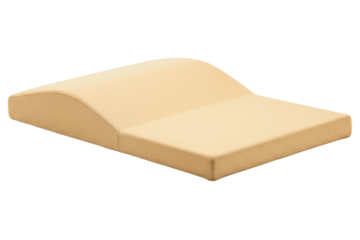 Ergonomic contour memory foam cushion on a transparent background