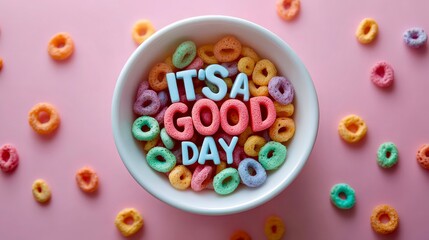 Colorful cereal breakfast good day happy lifestyle
