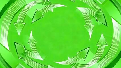 Green circular arrows pattern