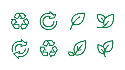 Recycling and nature symbols