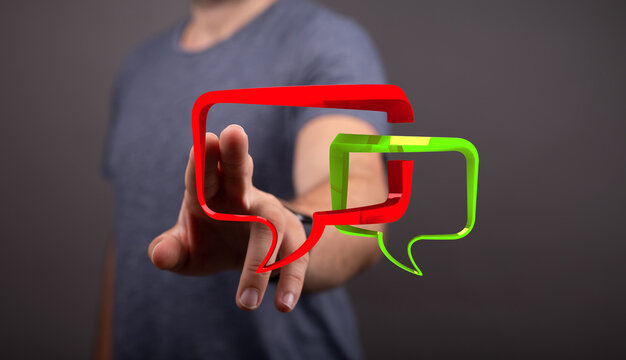 Communication and collaboration are displayed with dialogue balloons, signifying conceptual interaction between individuals, and teamwork. - Powered by Adobe