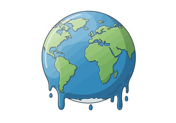Melting Earth A Visual Representation of Global Warming.