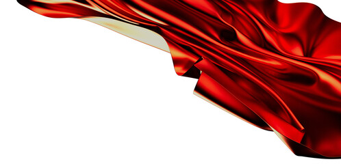 Luxurious red silk flowing elegantly. Perfect for luxury, elegance, fashion, beauty, and design projects.
