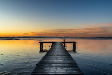 Naklejka premium Blaue Stunde im Wattenmeer