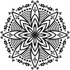 Ornamental Floral Mandala Vector Design.