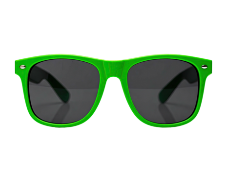 Bright lime green square sunglasses (1)
