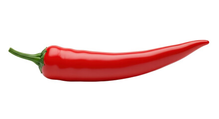 Isolated red chili pepper, fresh, vibrant, adds a spicy touch to cuisine, ingredient for cooking