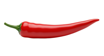 Isolated red chili pepper, fresh, vibrant, adds a spicy touch to cuisine, ingredient for cooking