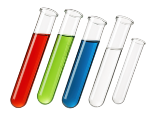 Close-up of medical test tubes.