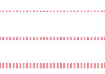 ピンクの破線・点線ボーダーセット