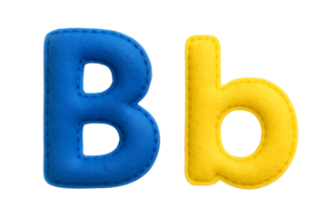 Transparent  Plush 3D Letter B Alphabet (Uppercase and Lowercase)
