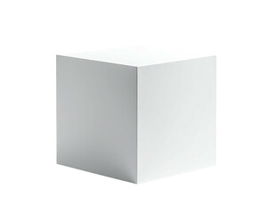 A plain, white cube