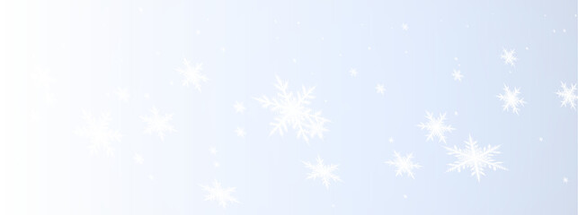 Snowflakes fall on a blue winter background, designed as a PNG overlay with transparency for artistic uses