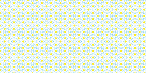 seamless pattern with yellow dots and polka dots geometric pattern fabric clothing circle background. 