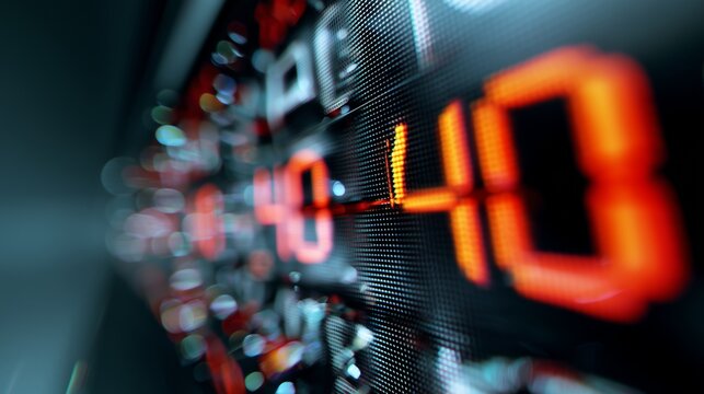 The digital numbers and red lights glow on the screen as the digital numbers and red lights display vibrant patterns. The digital numbers and red lights dominate the close-up view.