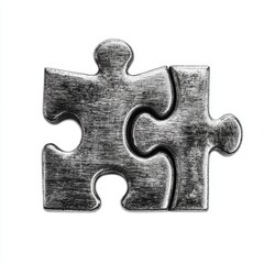 Fototapeta premium Isolated puzzle pieces on white background, cut out educational game objects