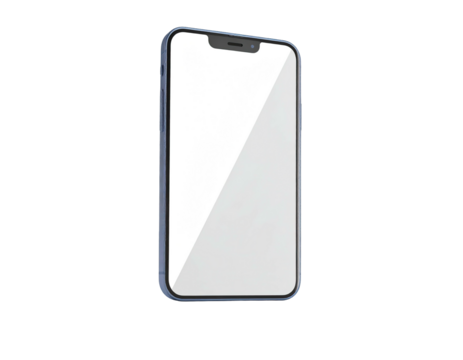 A digital illustration of a smartphone with a blank white screen against a black backdrop