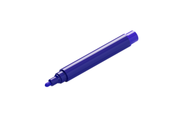 Realistic marker pen mockup with customizable label and body design, editable stationery template for branding, office supplies, art projects, school materials, creative work and product presentation