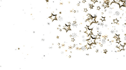 Obraz premium Elegant winter design with gold stars and snowflakes. Perfect for holidays, celebrations, and winter themes.
