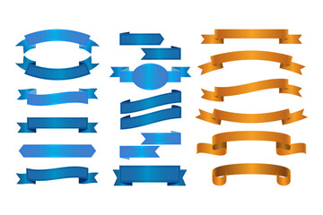 Ribbon banner set. Ribbons collection. ribbons. Vector ribbon