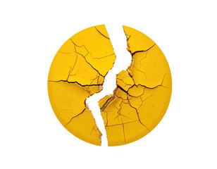 Cracked yellow circle