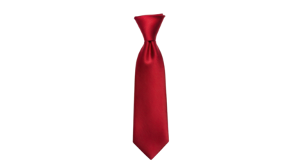 Elegant Red Tie Fashion Accessory isolated PNG with Transparent Background