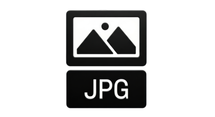 Isolated Picture file format icon for graphic or web design, JPEG digital image format