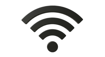 Isolated WiFi Symbol Indicates Wireless Internet Connection in Digital Era Communication