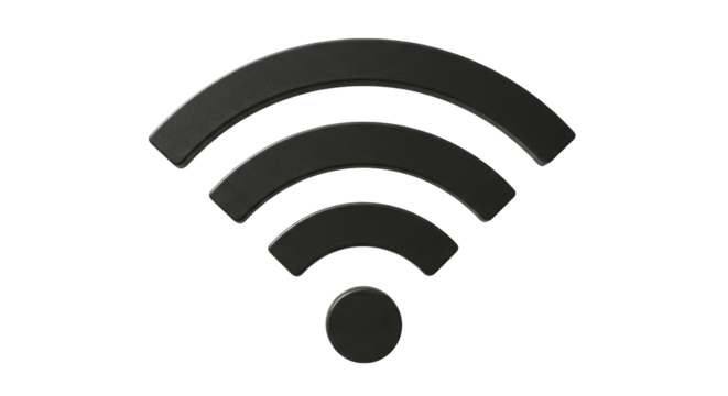 Isolated WiFi Symbol Indicates Wireless Internet Connection in Digital Era Communication