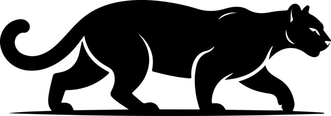 cougar silhouette vector illustration